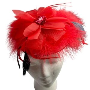 Red Fascinator Hat